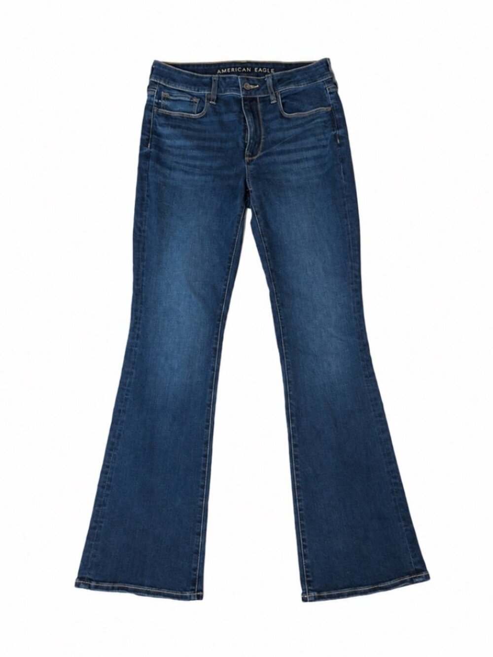 American Eagle High‑Rise Skinny Kick Jeans 6 Regular Next Level Stretch Blue